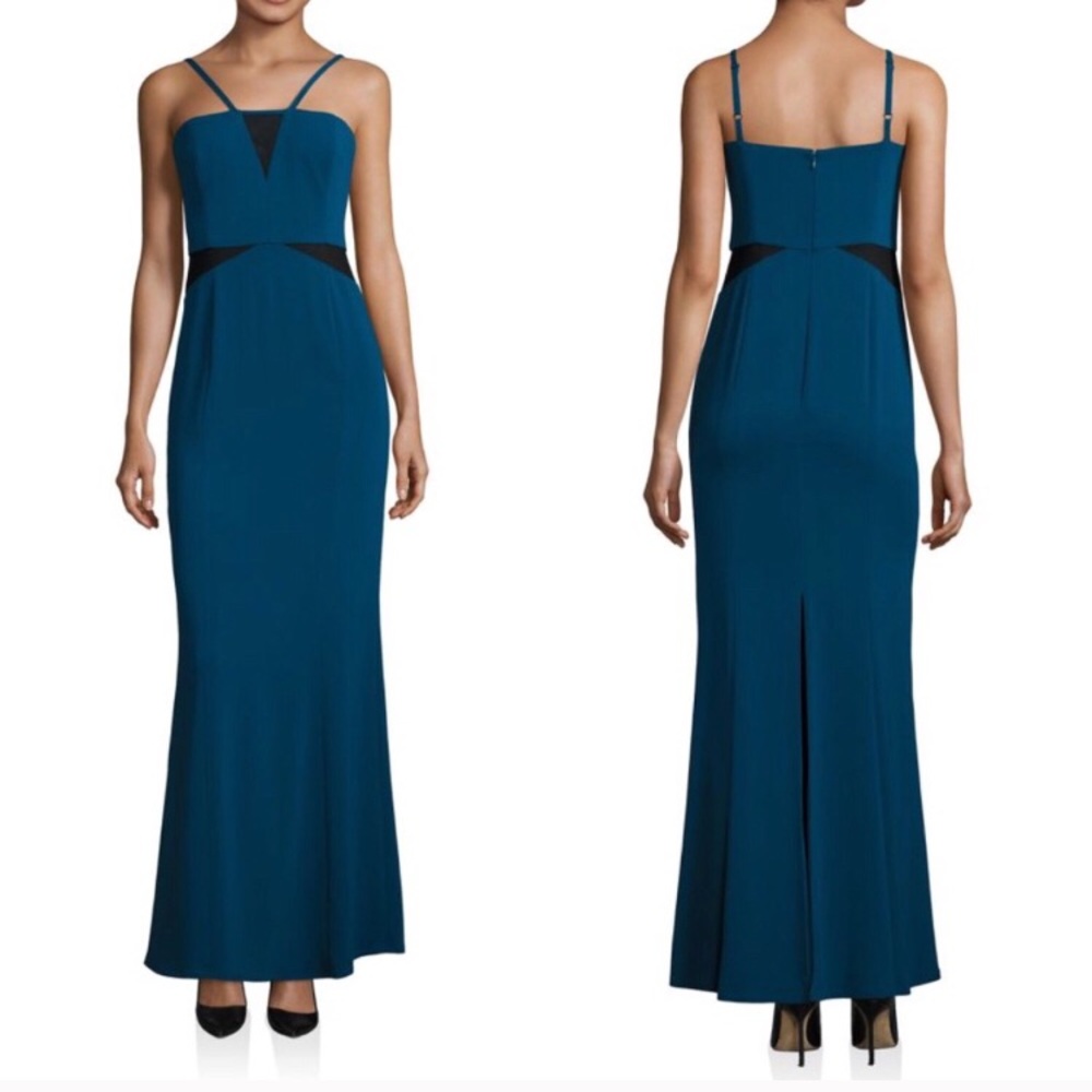 Laundry by Shelli Segal blue evening gown 6 NWT
